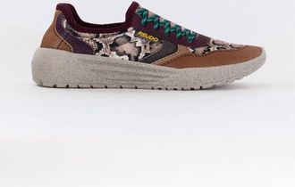 Psudo Womens Court Sneaker In Natural Snake