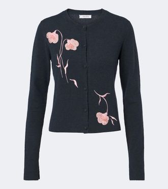 Erdem Floral-appliqu&eacute; cardigan