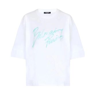 Balmain Mujer, Camisetas, Blanco, Talla: S