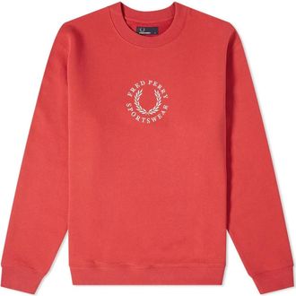 Fred Perry Felpa Sportswear - - Sweatshirts & Hoodies - Uomo - Rosso - M