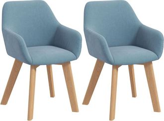 HOMCOM Homcom - Pack De 2 Sillas De Comedor Sillas De Cocina Tapizado En Terciopelo Con Respaldo Reposabrazos Y Patas De Madera Carga 120 Kg 54x57x80 Cm Gris