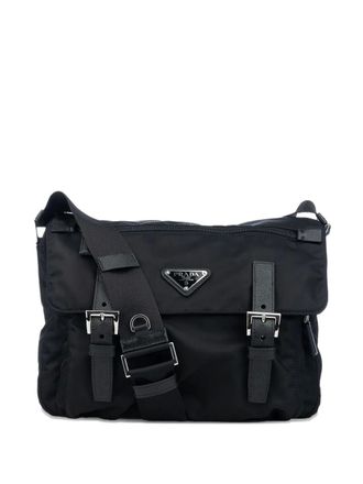 Prada buckle strap cross body bag - women - Polyamide - OS - Black