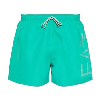 Emporio Armani Beachwear, male, Green, Size: XL Swim Shorts