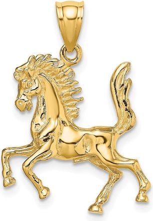 Diamond2Deal 10k Yellow Gold 3-D Horse Charm