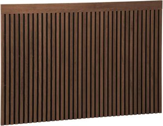 Sweeek Cabecero de madera con listones decorativos, 140cm, nogal