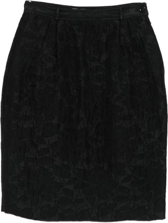 Valentino Garavani Gonna con motivo a fiori - Nero