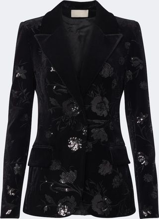 Elie Saab Sequined velvet blazer