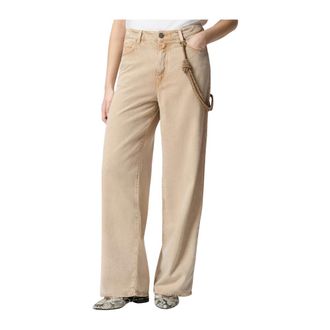 Pinko Lauryn Loose Jeans - female - PINKO - Straight Fit Jeans - Beige - W26 - Jeans