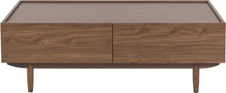 Miliboo Miliboo - Mesa De Centro Con Cajones De Madera Oscura 120 Cm Sanaa