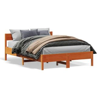 Berkfield Home Bed Frame without Mattress Wax Brown 160x200 cm Solid Wood Pine