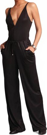 Heroine Sport Metallic Mercury Jumpsuit In Onyx