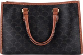 Celine Horizontal Cabas Triomphe Coated Canvas Mini tote bag - Brown