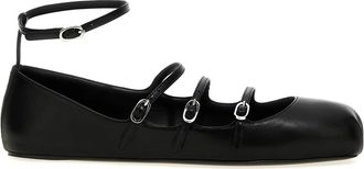 Alexander McQueen Leather Ballet Flats - female - Alexander McQueen - Ballerina Shoes - Black - 5 UK - Shoes