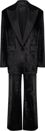 Dondup Crushed-velvet Pak - Dames - Business pakken - Zwart - S - Katoen - Kostuums