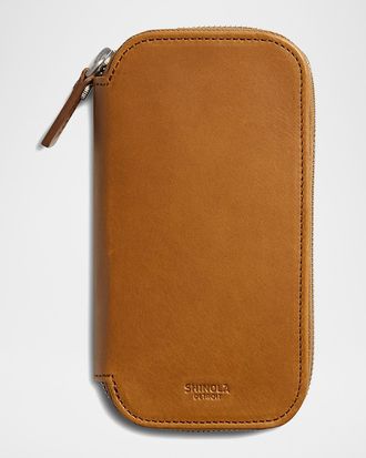 Shinola Men & apos;s Vachetta Leather Travel Watch Case