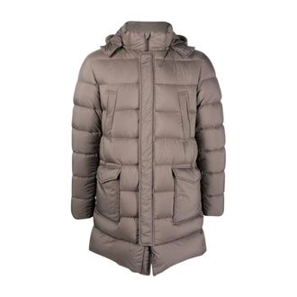 Herno Woven Half Coat - male - Herno - Down Coats - Beige - XL - Coats