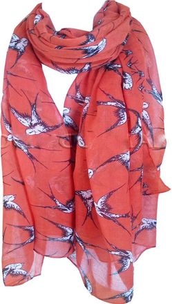 GlamLondon Glam-London Swallow Bird Print Scarf Womens Birds Fashion Quality Wrap