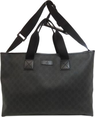 Gucci Black Pvc Tote Bag (Pre-Owned)