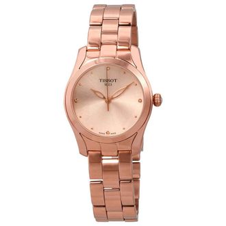 Tissot T-Wave Rose Diamond Dial Ladies Watch T112.210.33.456.00