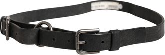 Dolce & Gabbana Men Black Calfskin Leather Metal Buckle Mens Belt