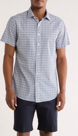 Rodd & Gunn Hodderville Sports Fit Button-Up Shirt in Ocean at Nordstrom Rack, Size Xx-Large