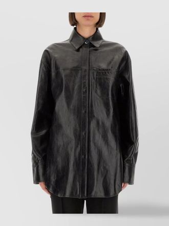 Sportmax lamb leather shirt