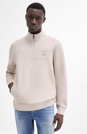 Psycho Bunny Mens Embroidered logo zip-neck T-shirt