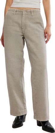 Free People East Side Chino Straight Leg Jeans in Lunar Rock at Nordstrom, Size 28