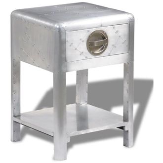 vidaXL Mesita De Estilo Aviador Con 1 Caj&oacute;n Vintage Vidaxl