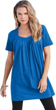 Roaman's Ultimate Pleatneck Tunic in Vivid Blue at Nordstrom, Size Large