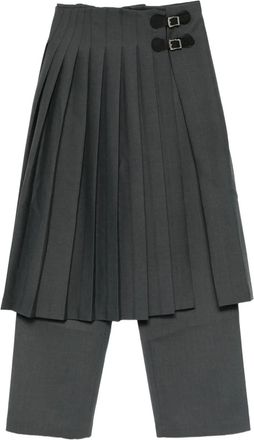 Charles Jeffrey Loverboy Pantaloni a gamba ampia con pieghe - Grigio