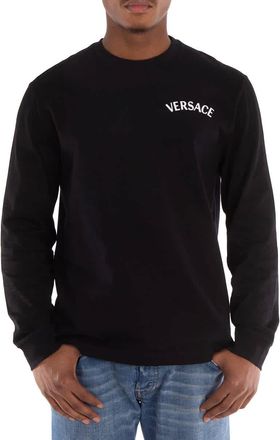 Versace Milano Stamp Long-Sleeve Cotton T-Shirt