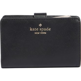 Kate Spade New York staci medium bifold leather wallet in Black at Nordstrom Rack