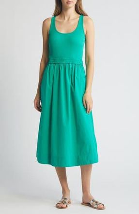Nation Ltd Sadelle Stretch Cotton Midi Dress in Island Time at Nordstrom Rack, Size Medium
