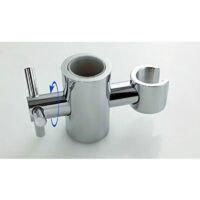 OEM Soporte De Repuesto Para Cabezal De Ducha Para Barra Deslizante - Altura Y &Aacute;ngulo Ajustables - Lat&oacute;n Macizo - Plateado - 24 Mm - Crezuo