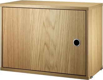 String Furniture String - Schrankmodul mit Tür, 58 x 30 cm, Eiche