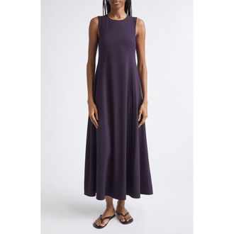 Emporio Armani Sleeveless Cady Maxi Dress in Blackberry at Nordstrom, Size 52