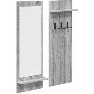 vidaXL Vidaxl - Perchero De Pared Con Estante Gris Sonoma 70 X 10 X 90 Cm
