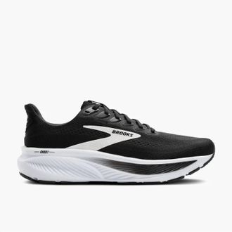 Brooks Mens Ghost 17 Running Shoes In Black Gray White