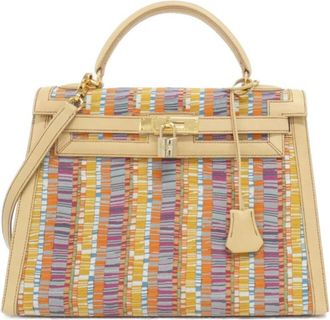 Herm&egrave;s Kelly 32 Sellier Vibrato Sable Chamonix Gold Hardware