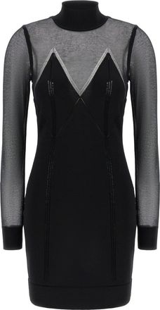 Elisabetta Franchi Black Transparencies Dress