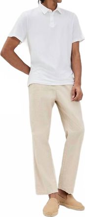 Onia Sun Stretch Jersey Polo Shirt In White