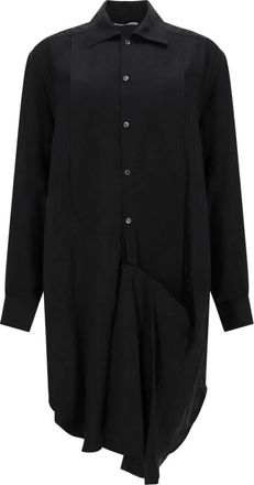 J.W.Anderson Tuxedo Drape Dress - Dames - Shirt Kleedjes - Zwart - 2XS - Kleedjes