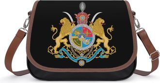 Generic Imperial Coat of Arms of Iran Small Womens Crossbody Bags Shoulder Handbag with Adjustable Strap for Travel