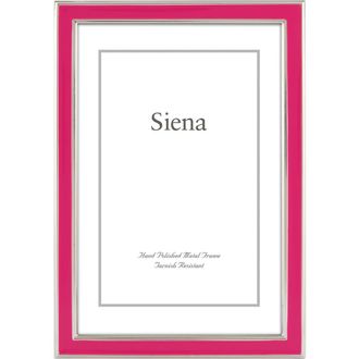 Siena My Balconia Narrow Enamel 5 x7-Inch Picture Frame in Hot Pink at Nordstrom, Size 5X7