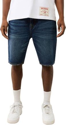 True Religion Bobby Flap Pocket Denim Shorts in Indigo Traveler Dark Wash at Nordstrom, Size 38