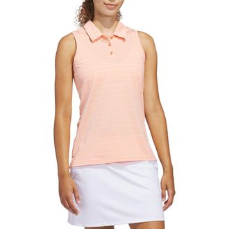 adidas Performance Sleeveless Jacquard Polo in Dusty Orange at Nordstrom Rack, Size X-Large
