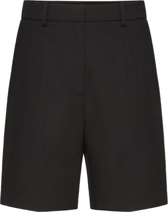 Valentino Garavani grisaille bermuda shorts - women - Cupro/Virgin Wool - 40 - Black