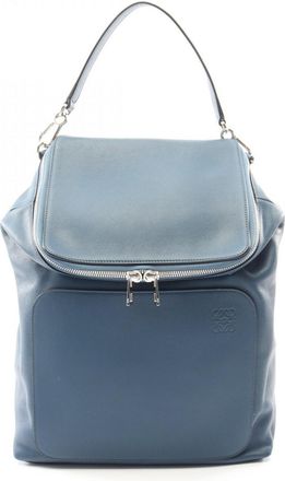 Loewe Blue Leather Backpack (Pre-Owned)