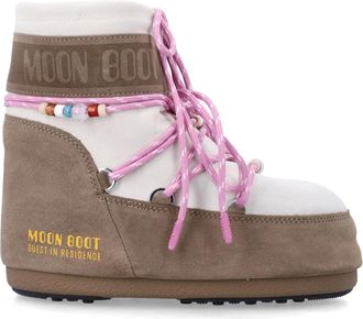 Moon Boot Schoenen, Dames, Veelkleurig, 39 EU, Su&egrave;de, Icon Low Suede Beads